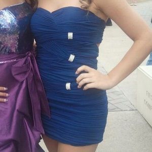 Navy LM collection short dress